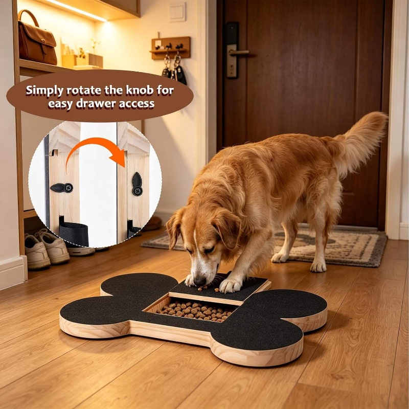 Suction Cup Dog Tug Toy - Wooden Pet Scratching Board for Dogs