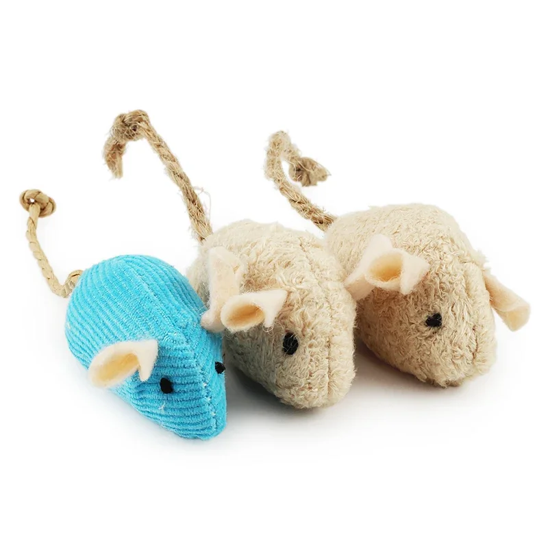 Catnip Interactive Plush Mouse - 5-200Pcs Pet Toy Interactive Play Cat