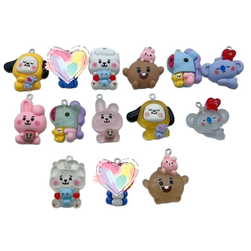 Dog Toys - BT21 colorful cartoon resin transparent dog