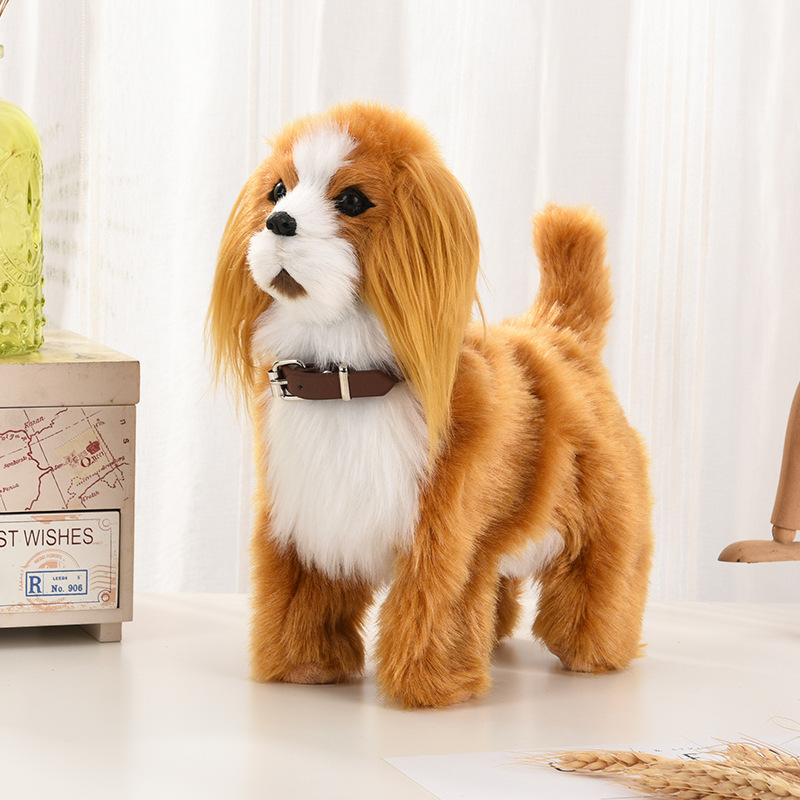 Interactive Squeaky Plush Dog Toy - Electronic Plush Dog Toys Interactive Robot