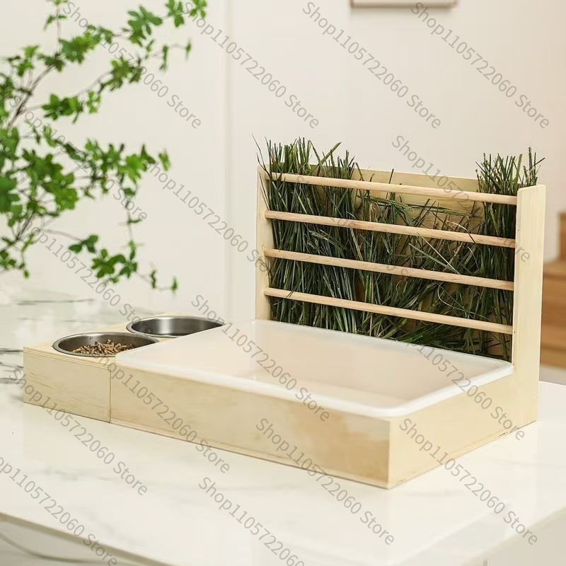 Wooden Rabbit Hay Feeder, Mini - Pet Feeders 评论和价格