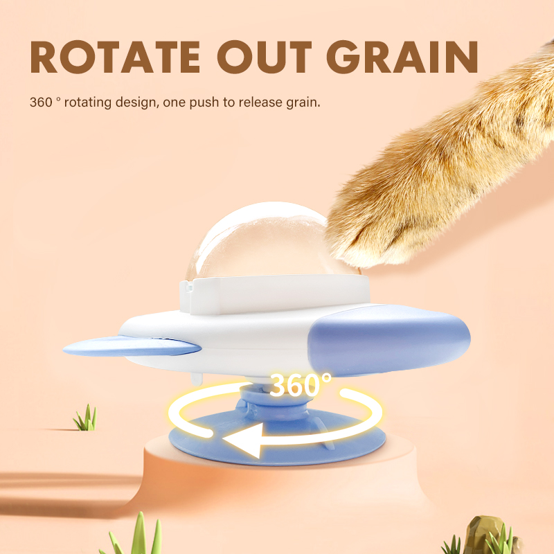 Rocket Shape Rotating Cat Dog  - Dog Puzzle Feeder Toy 评论和价格