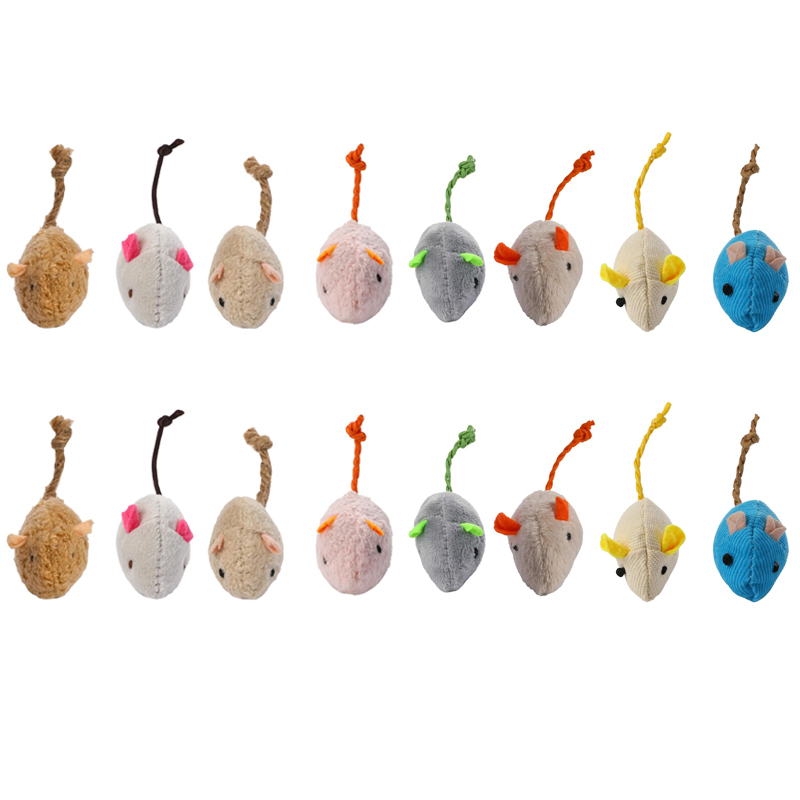 16PCS Interactive Cat Mice Toy - Catnip Interactive Plush Mouse 评论和价格