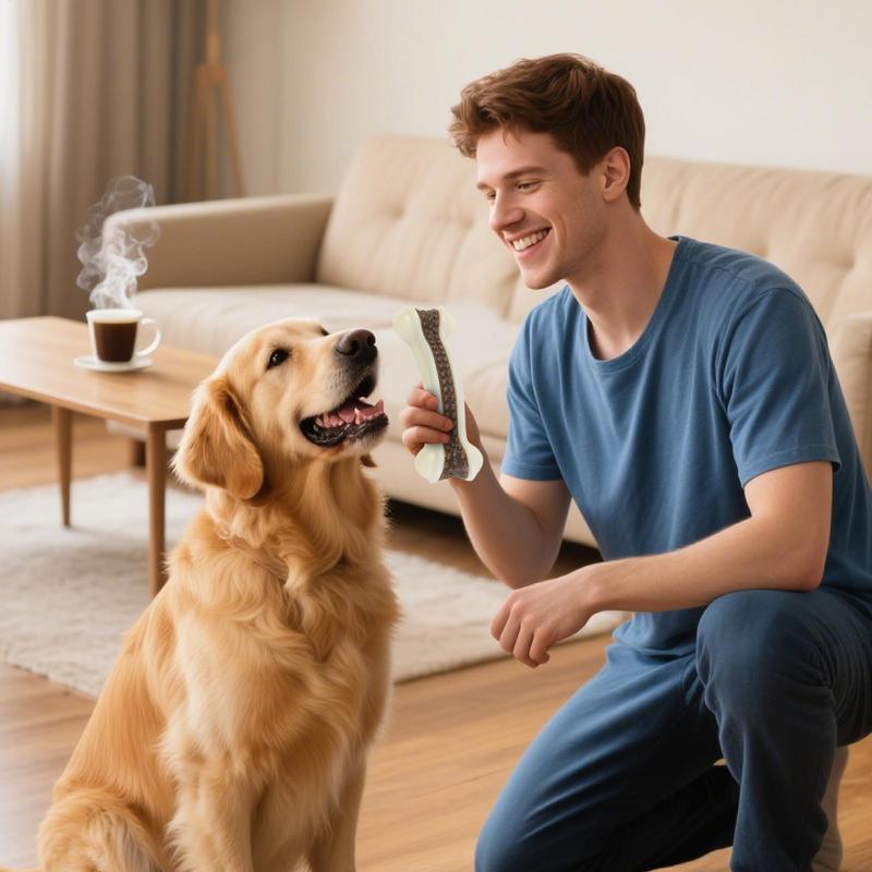 Dog Bone Toy Interactive Clean - Teeth Cleaning Dog Chew Bone 评论和价格