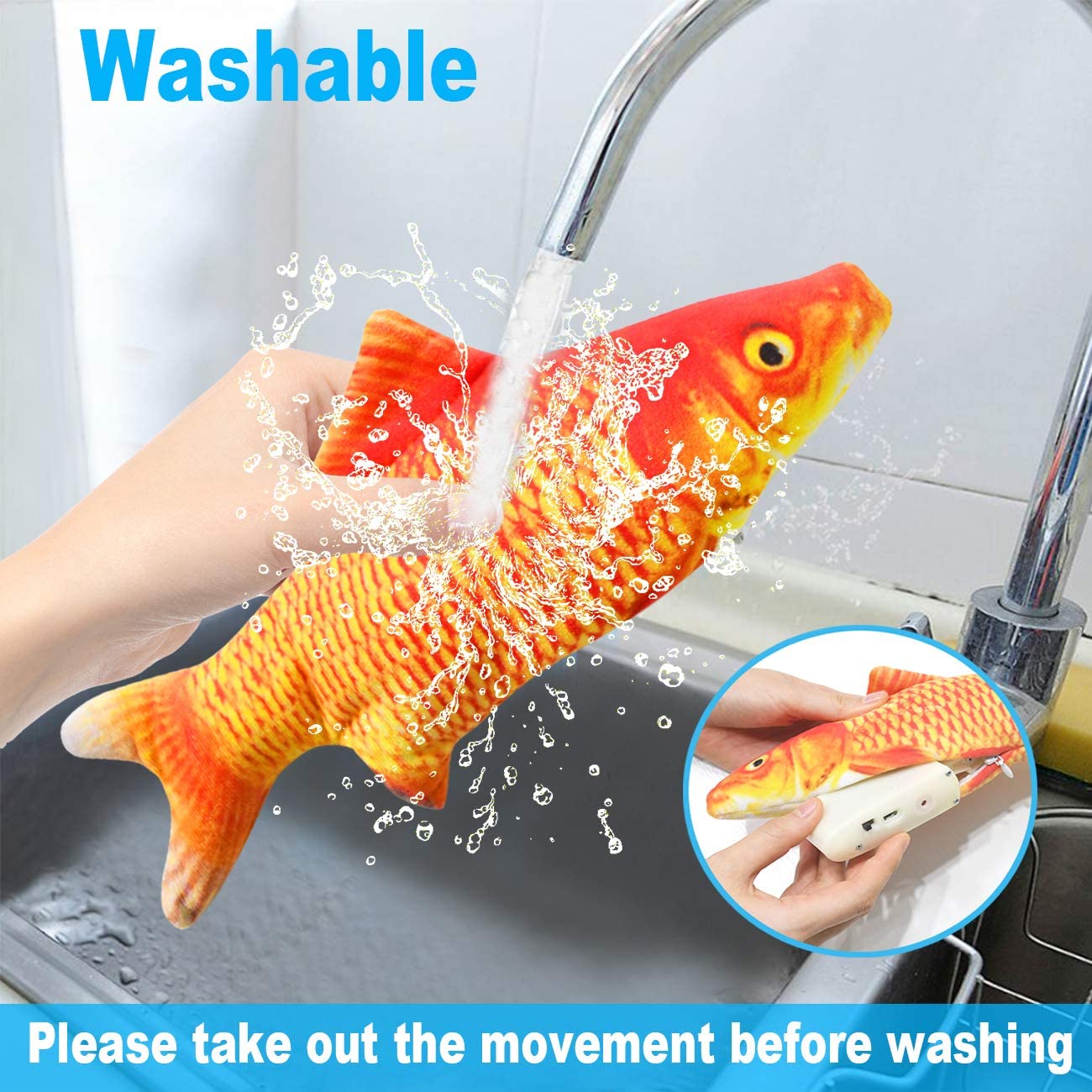 Cat Toys Fish USB Charger Fish - Electric Floppy Fish Dog Toy 评论和价格