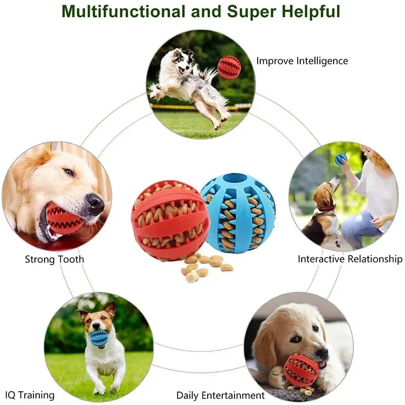 1 Pcs Dog Treat Ball Interacti - Rubber Treat Dispensing Dog Toy 评论和价格