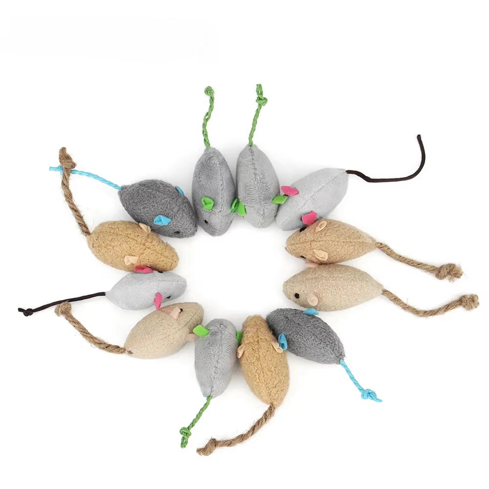 5pcs Rattle Cat Mouse Toys Als - Catnip Interactive Plush Mouse 评论和价格