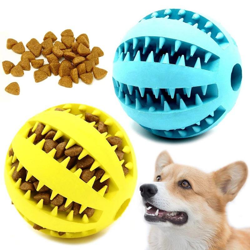 Interactive Dog Toy Ball Rubbe - Rubber Treat Dispensing Dog Toy 评论和价格