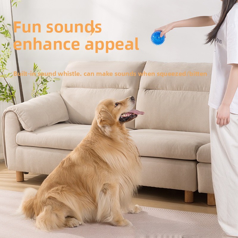 High-Elastic TPR Squeaky Spiky - Indestructible Dog Chew Toy 评论和价格
