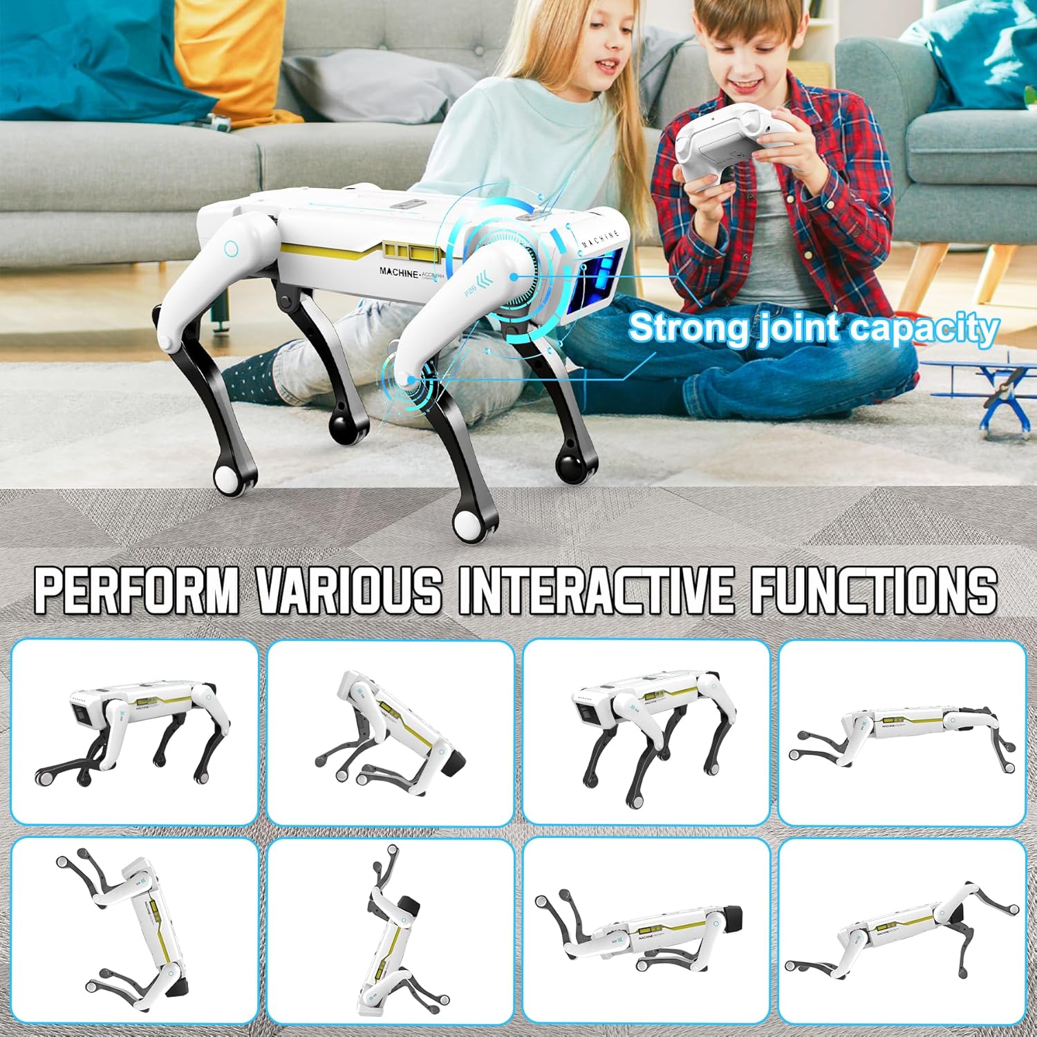 RC Mechanical Dog Multifunctio - Interactive Squeaky Plush Dog Toy 评论和价格